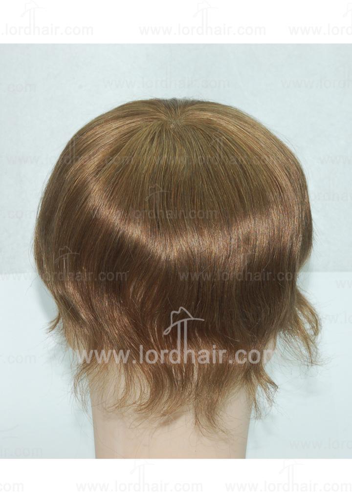 JQ344: Super thin skin with 1" fine welded mono front, Hair replacement system, men's toupee